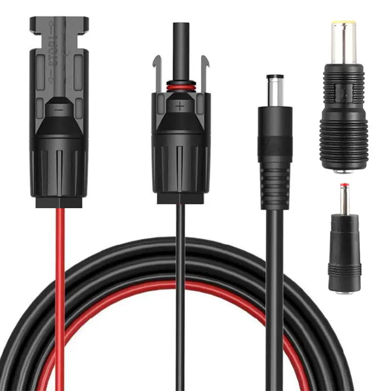 

Solar Connector to DC5.5x2.1mm Cable, with DC8mm(DC7909/7955) DC3.5x1.35mm Adapter for Jackery Anker Goal Zero Solar Generator