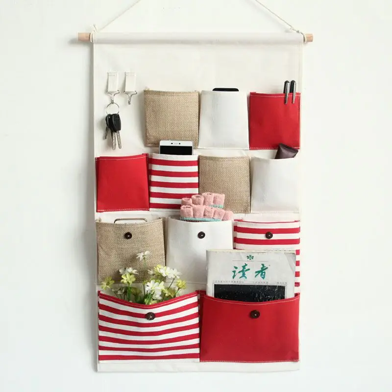 

Explosive Hot Sale Fabric Hanging Bag Storage Bag Wall Door Behind The Dormitory Storage Bag Home Mobile Phone Sundries