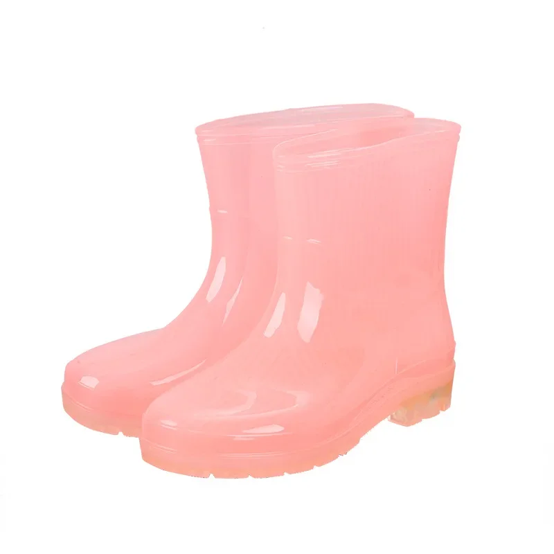 Botas de lluvia para mujer, zapatos de goma impermeables antideslizantes, a la moda, para la cocina