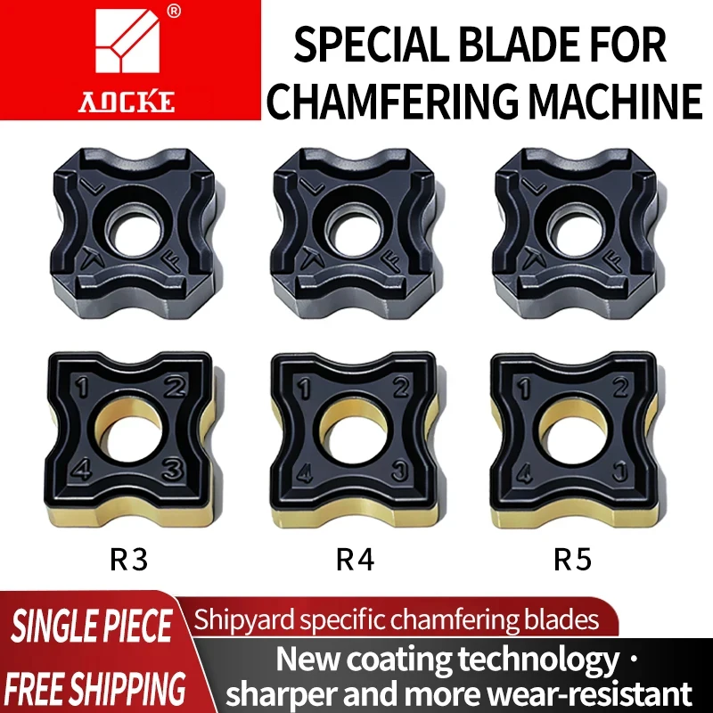 AOCKE Shipyard Specific Wind And Pneumatic Chamfering Machine Blade Reverse R Angle R3 R5 R8 Circular Arc Blade