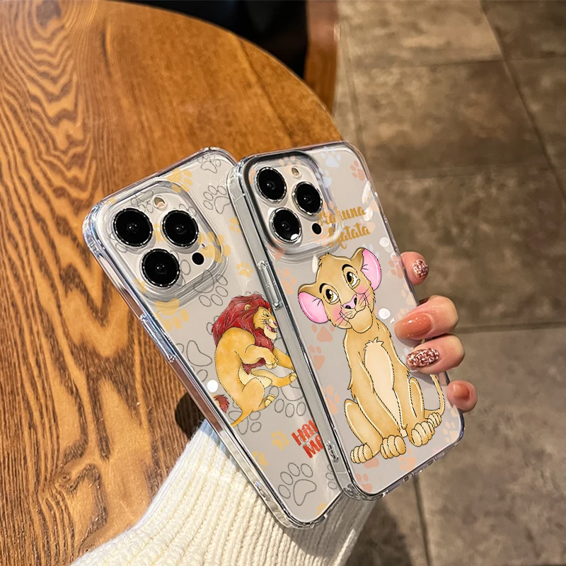 The Lion King For Apple iPhone 15 14 13 12 11 Pro Max Mini XS Max X XR 7 8 Plus Silicone Transparent Phone Case Coque Capa Cover