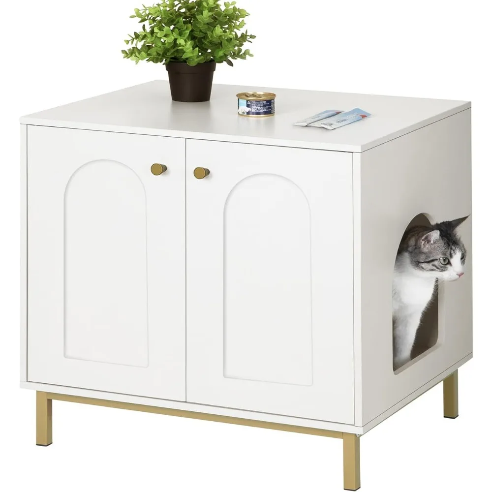 

Pet House Side End Table, Storage Cabinet Bench, Fit Most Litter Boxes, Suitable for Living Room and Bedroom