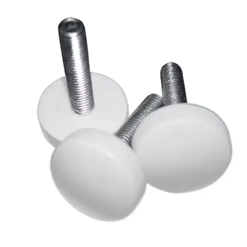 

FLJxfCqf 5pcs M4 M8 circle shape bakelite hand screw big head plastic screws white