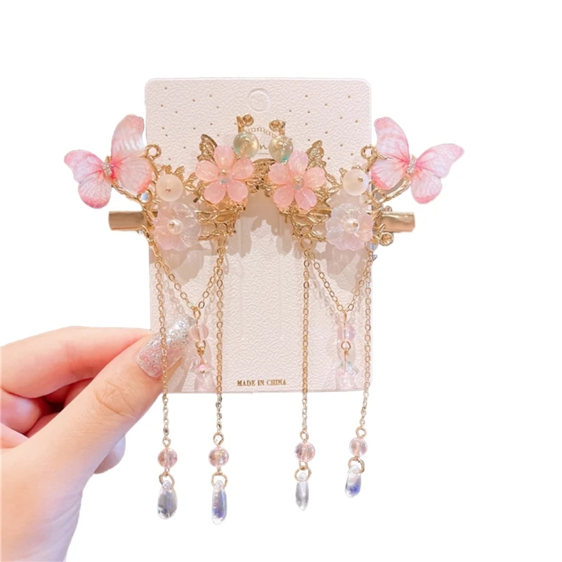 Ancient Tassel Hair Clip for Children Chinese Han Costume Hairpin Dangling Ornament Hair Barrettes for Girls Hair Dropshipping