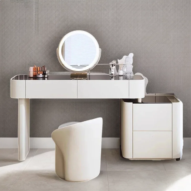 

Nordic Vanity Nail Table Furniture Makeup Dresser Hotel Chair Modern Living Room Bedroom Cabinet Tocador Escritorio Mirror