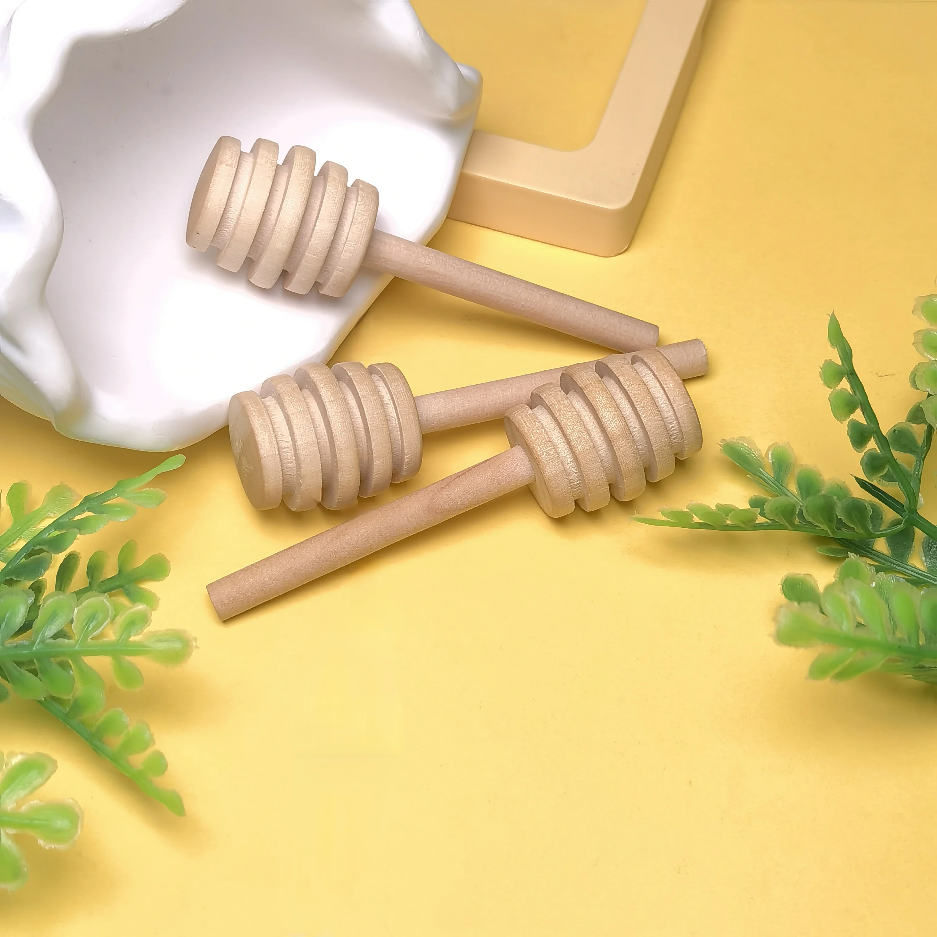 Wooden Stirrers Honey Dipper Wood Honey Spoon Stick for Honey Jar Stick Collect Dispense Milk Coffee stirring Tools