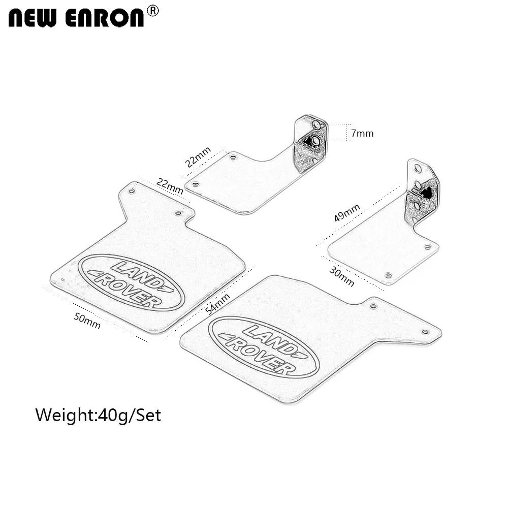 Mới ENRON Cao Su Khu Phố Trước & Sau Fender Chắn Bùn & Nhôm Bộ Cho RC Xe Bánh Xích Xe 1/10 Traxxas TRX4 Sơn Mô Hình Chuyên Dụng Tamiya D110