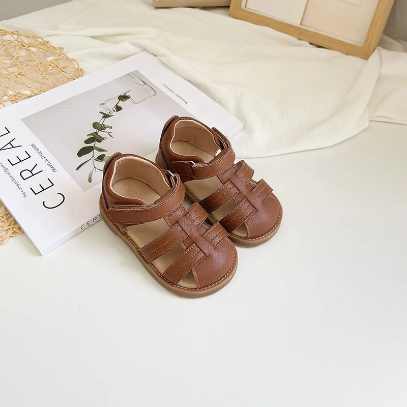 Kinder Sandalen Zomer 2024 Nieuwe Stijl Baby Sandalen Rome Comfortabele Meisjes Schoenen Franse Baby Schoenen