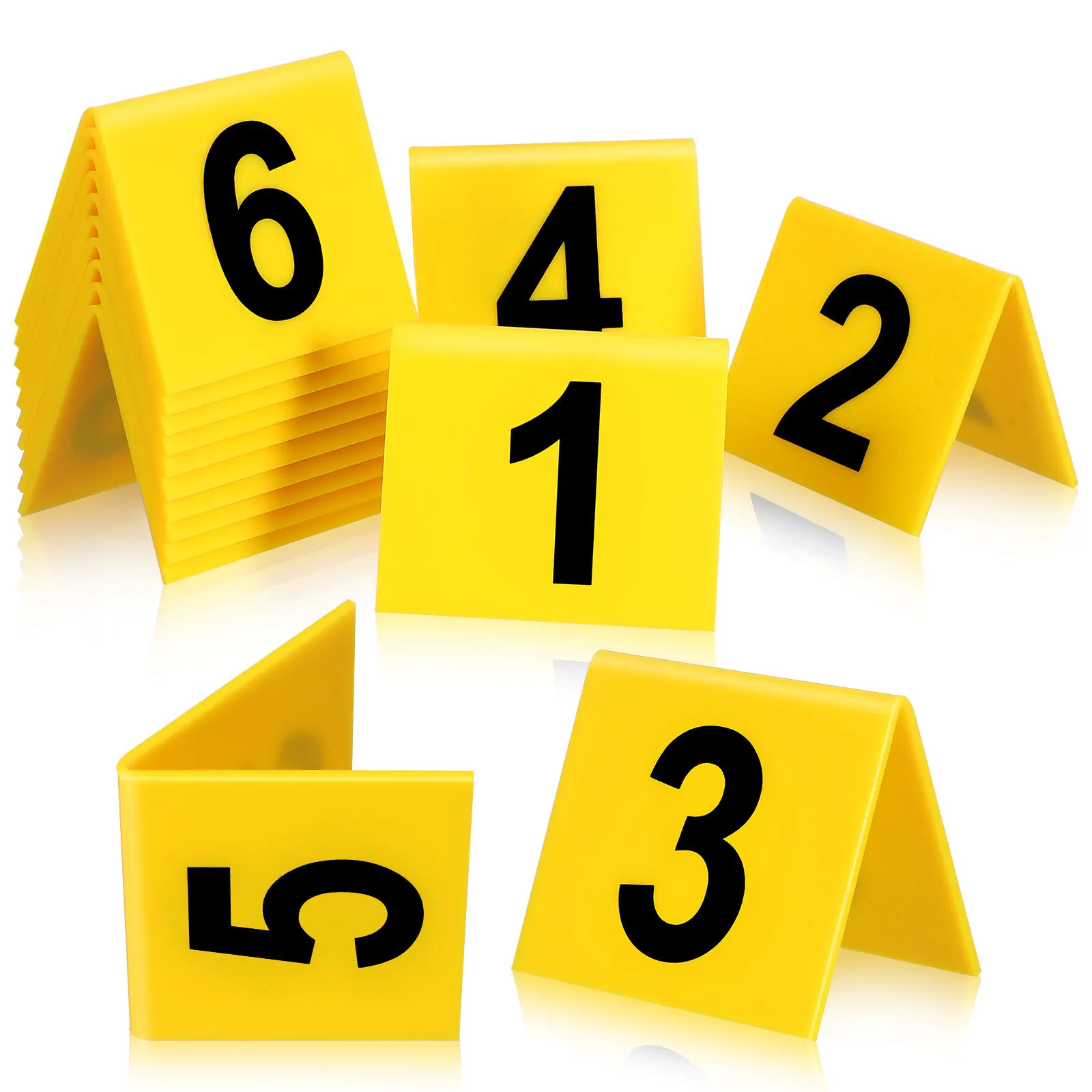 

Crime Scene Evidence Markers 15 Pcs Number Plates for Table Floor Display Party Game Accessories Black Round Decorative Signs