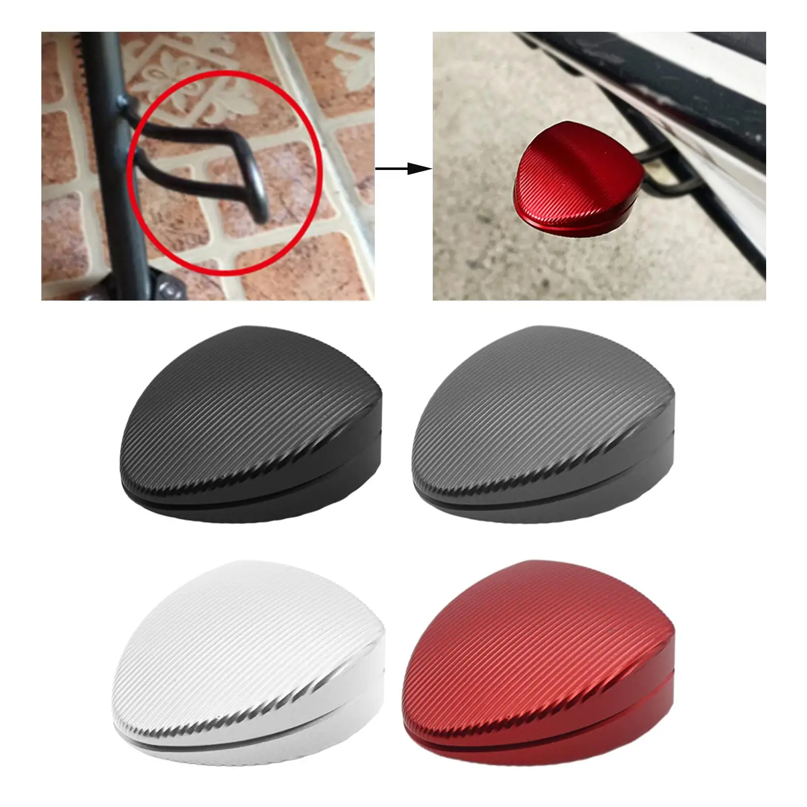 Motorfiets Zijstandaard Vergroten Plaat Pad Uitbreiding CNC Aluminium Voet Stand Fit voor Vespa GTS 250 300 13-20 Vervanging