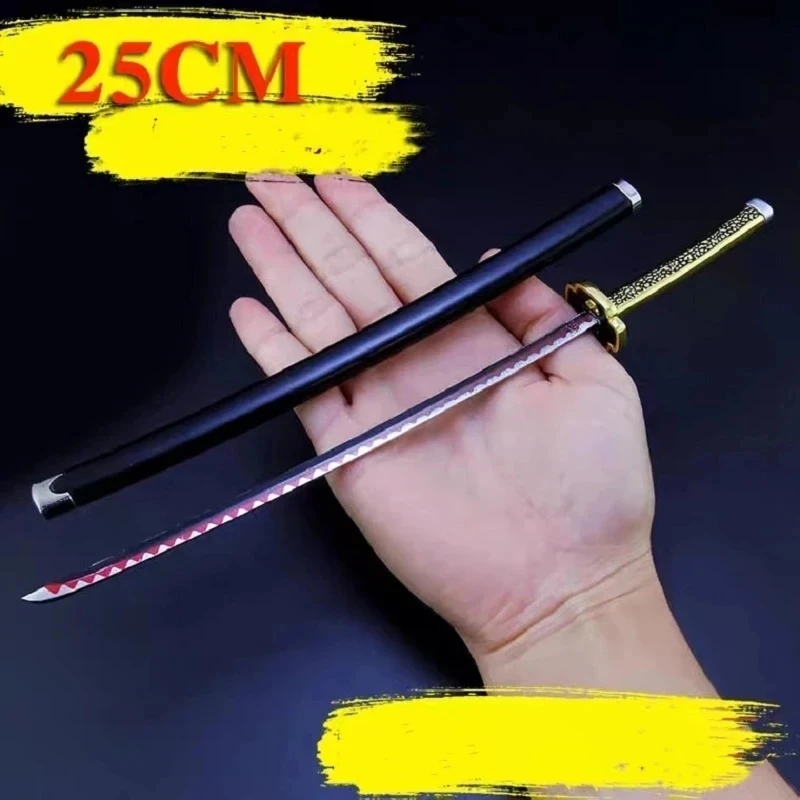 Demon Slayer Spada Reale Katana Spade Demon Slayer Cosplay Puntelli in metallo Arma Anime Battle Ready No Cutting ESword Arredamento camera da letto