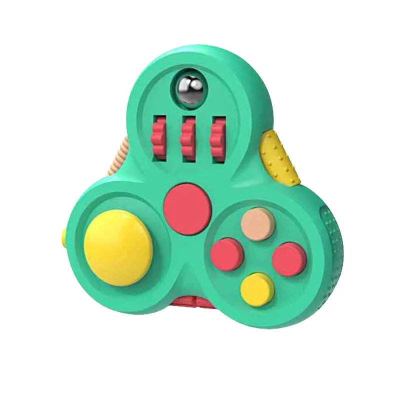 Relaxado Toy Fidget Pad com Fidget Controller, Stress Reducer, Dice Cube, Aliviar o Stress, 13 Funções