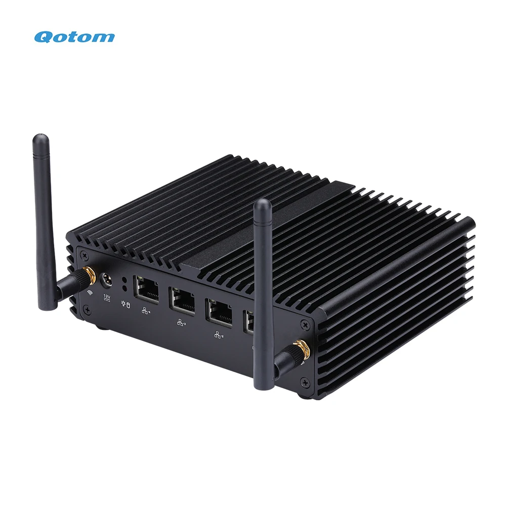 Qotom 4 LAN Mini PC mit Prozessor N2920 Quad Core 1,86 GHz CPU TDP 7,5 W Home Office Router Firewall