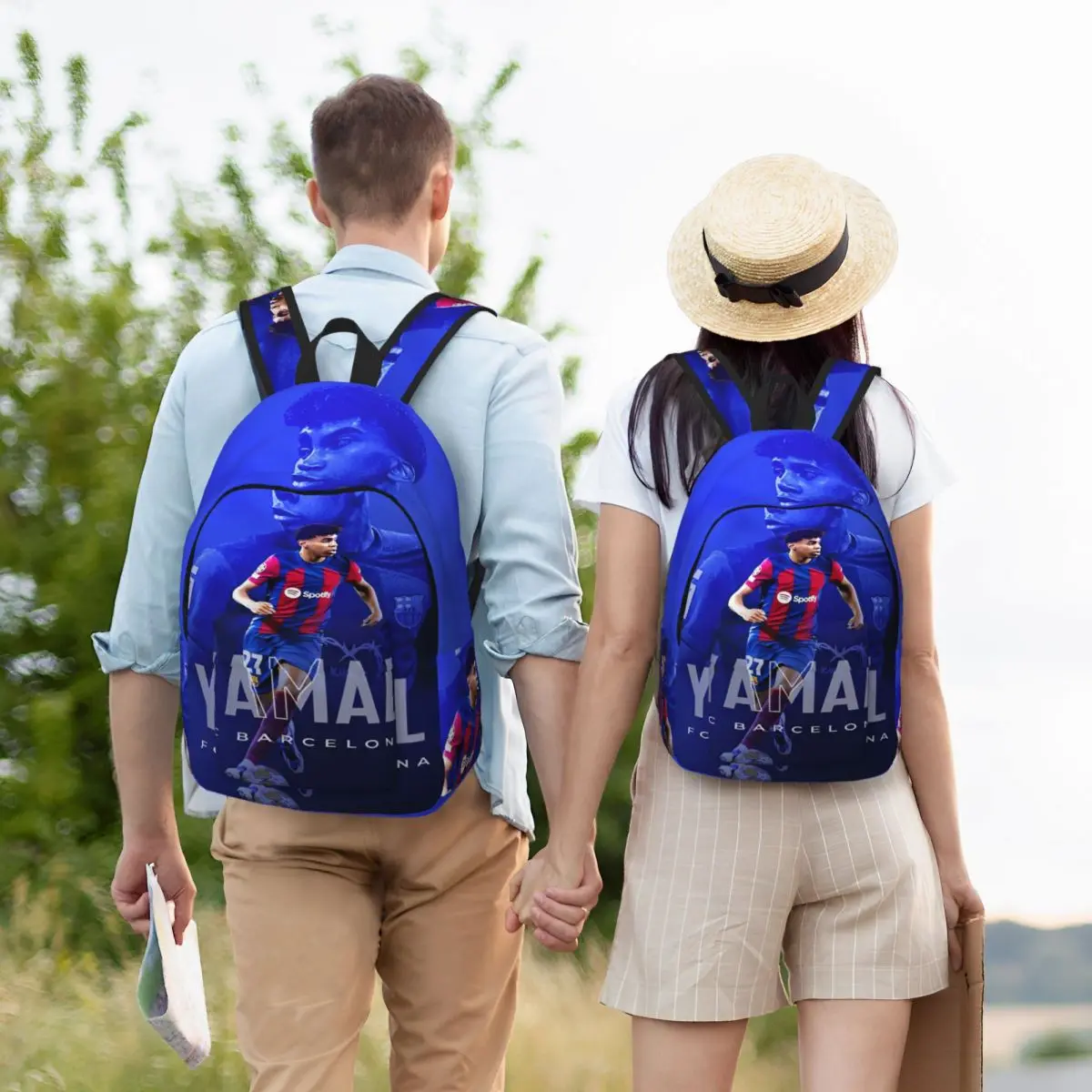 Lamine Y-Yamal Backpack for Men Women Casual High School Business Daypack Football Star Laptop Computer Shoulder Bag Sports