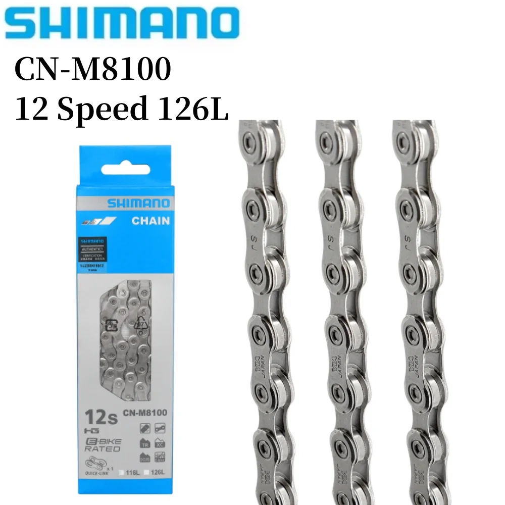 

SHIMANO XT CN-M8100 Bicycle Chain 12 Speed MTB Bike Chain 12S 12V 126L Mountain Bike Original Chains Bicycle Parts