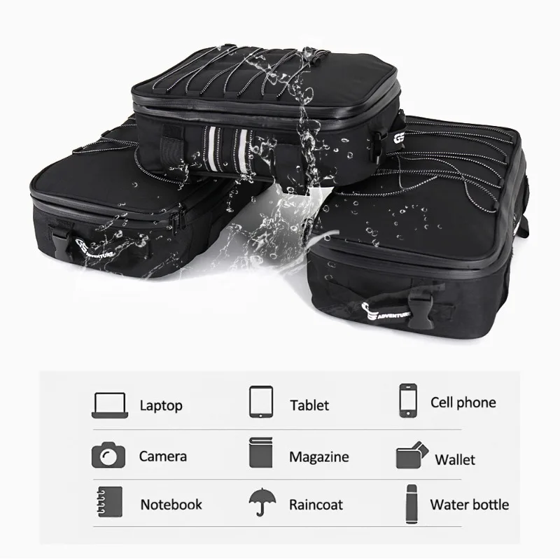 Aluminum Motorcycle Top Bag Case Lid Bag Compatible with BMW Motorcycles Pannier Luggage Storage