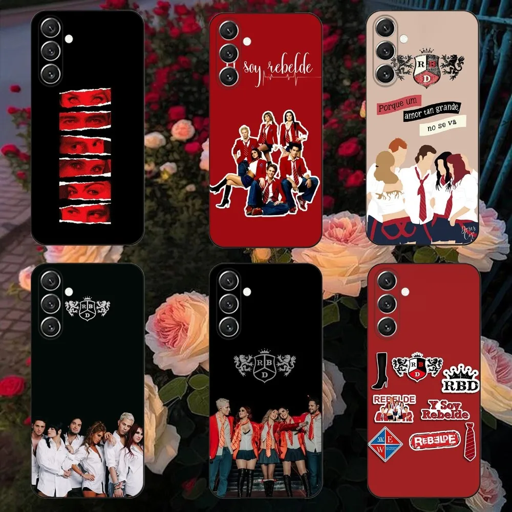 R-Rbd Rebelde Phone Case For Samsung Galaxy A13,A21s,A22,A31,A32,A52,A53,A71,A80,A91 Soft Black Cover