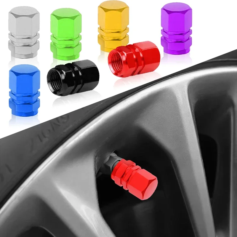 4Pcs Car Wheel Tire Valve Caps Dust Covers Accessories For Skoda Octavia Rapid Kodiaq Karoq Fabia Kamiq Superb Derivative Vision