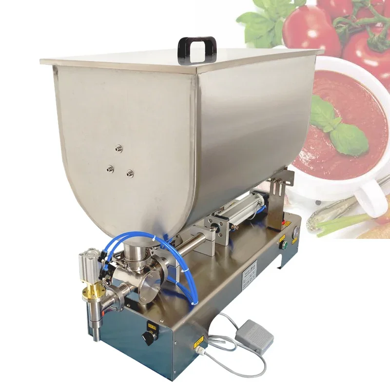 Paste Liquid Filling Machine For Honey Peanut Butter Cosmetics Lotion Liquid Horizontal Pneumatic Filling Machine