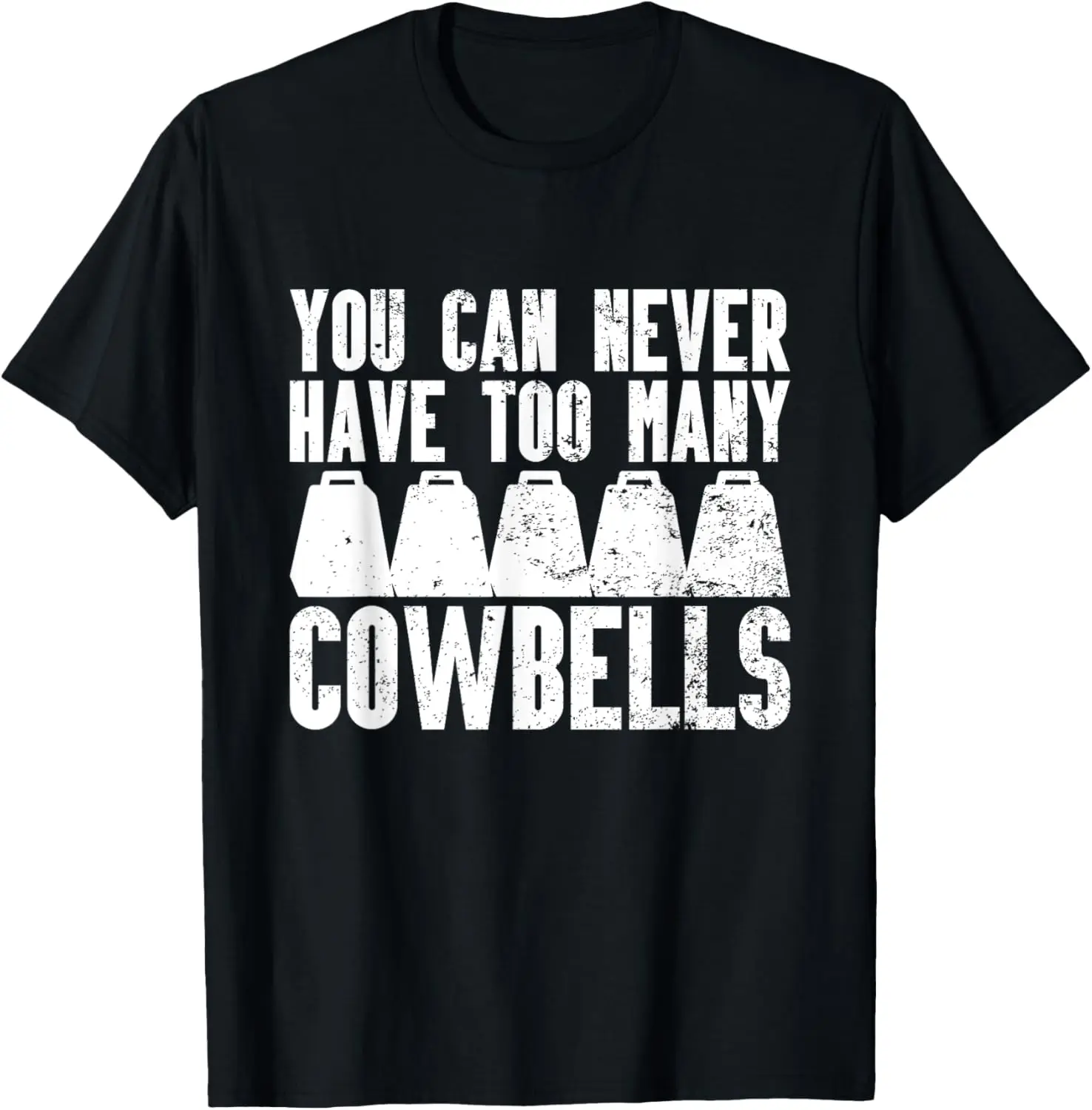 

Cow Bell More Cowbell Vintage Funny Drummer Cowbell Funny T-Shirt