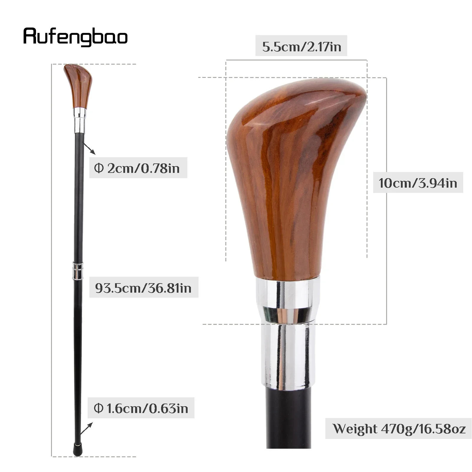 Brown Gear Silver Walking Cane Fashion Decorative Stick Gentleman Elegant Cosplay Cane Crosier 93cm  Performance Stage Cane