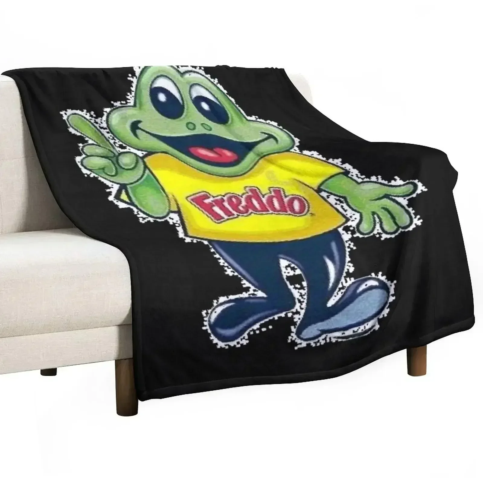 Freddo Frog Old Logo Classic Throw Blanket Stain Resistant Cozy Warm Blanket