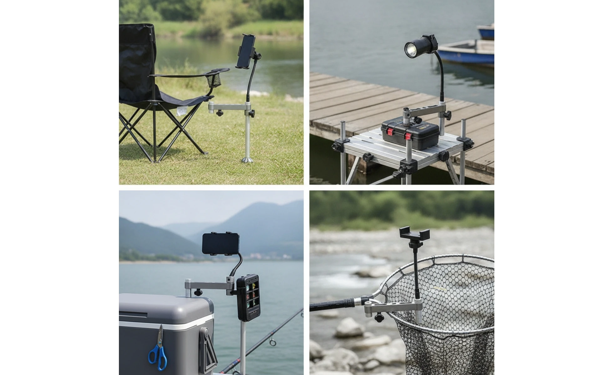 Corner Bridge Bracket Adjustable Extension Bracket with Clamp Metal for Anglers Corner Bridge Bracket Adjustable Extension Bracket with Clamp Metal for Anglers