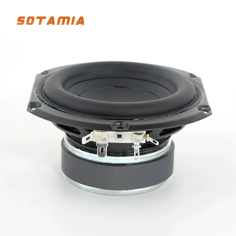 

SOTAMIA 1Pcs 4 Inch Midrange Woofer Speaker 4 Ohm 20W Sound Speaker Altavoz Long Stroke Audio HIFI LoudSpeaker DIY Subwoofer