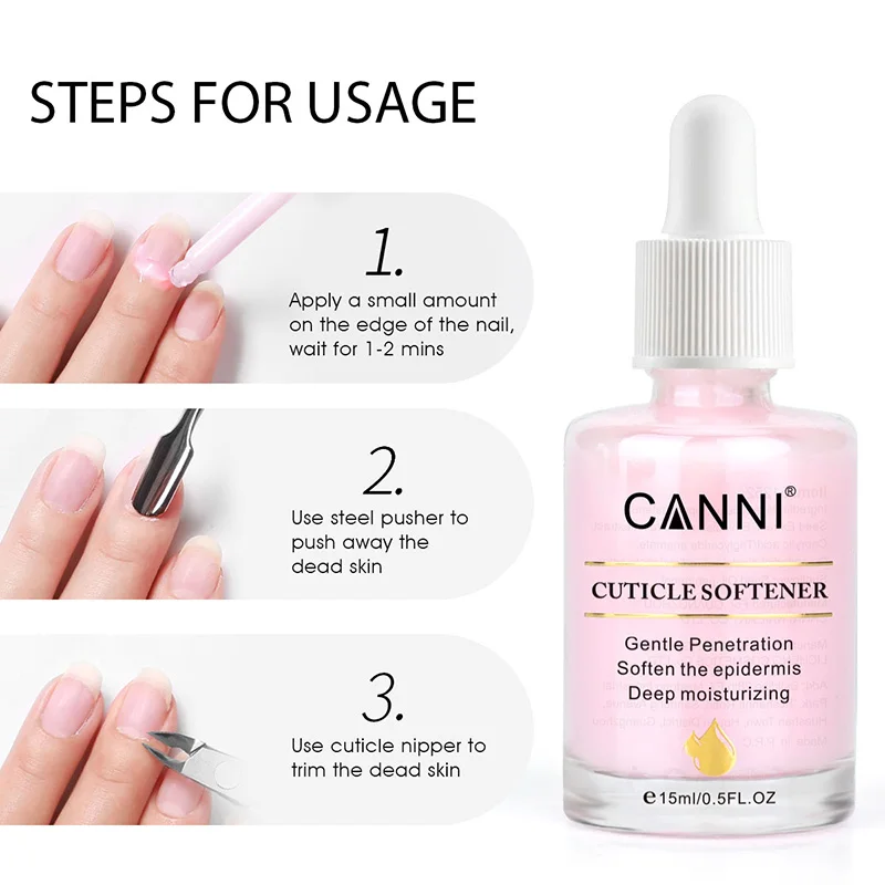 15 ml CANNI Nagelhautöl Nagelgelpoliermittel Maniküre Nagel Hautpflege Feuchtigkeitsspendend Nähren Stärken für Gel Nagelhautenthärter – Detail 11