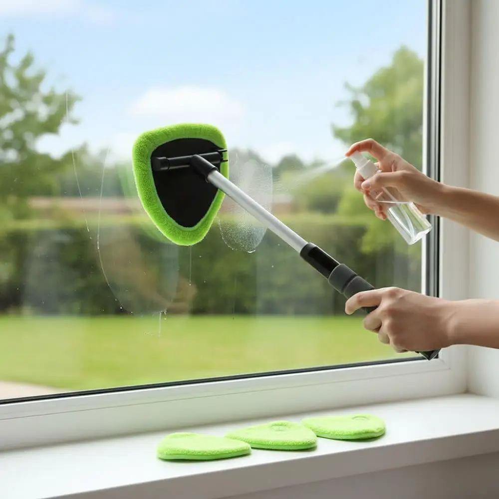 

Telescopic Car Windshield Cleaning Brush Microfiber Window Glass Cleaner Car Window Cleaner Window Scraping Mist Eliminator