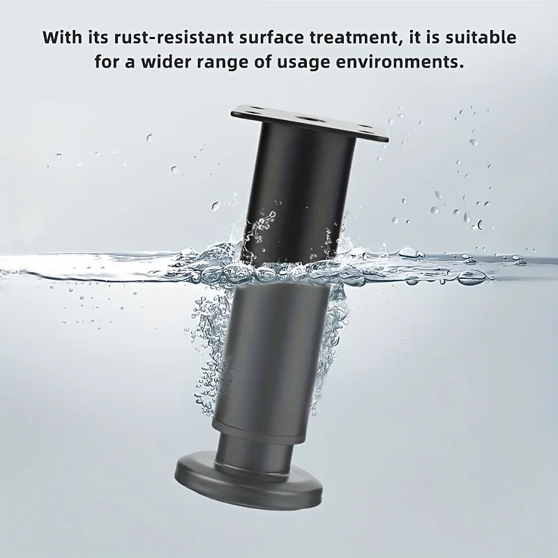 Gambe per mobili regolabili in metallo da 4 pezzi con personalizzazione in altezza: ideali per armadi, divani e altro ancora