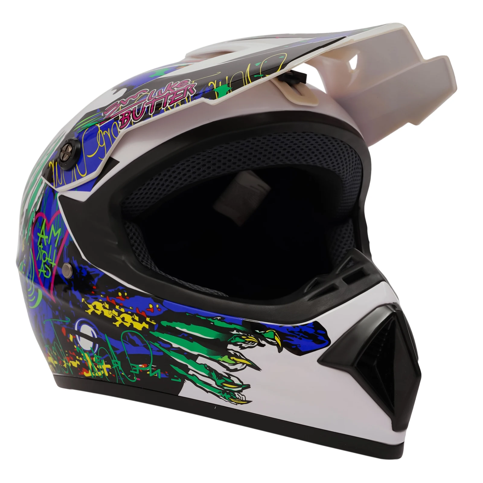 

Large Size Helmet Set, Helmet Set w/Goggles+Gloves, Motorcycle Off-Road Helmet Set for 57-58cm/22.44-22.83in Head Circumference