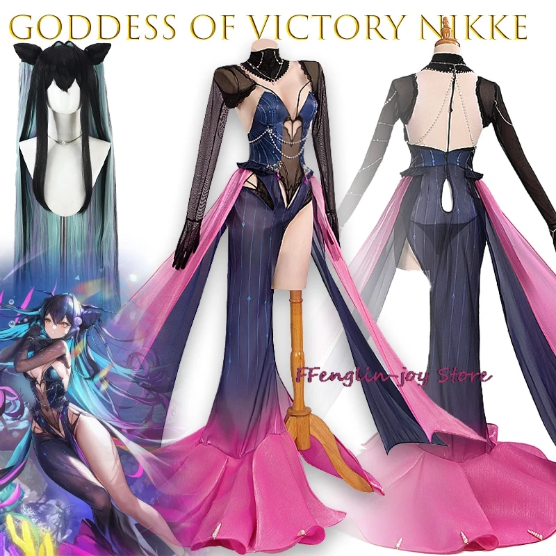 GODDESS OF VICTORY NIKKE Русалочка Безодня Цветок Косплей Костюм Битва Фэнтези Ролевая Игра Наряд Аниме Игра Хэллоуин Вечеринка