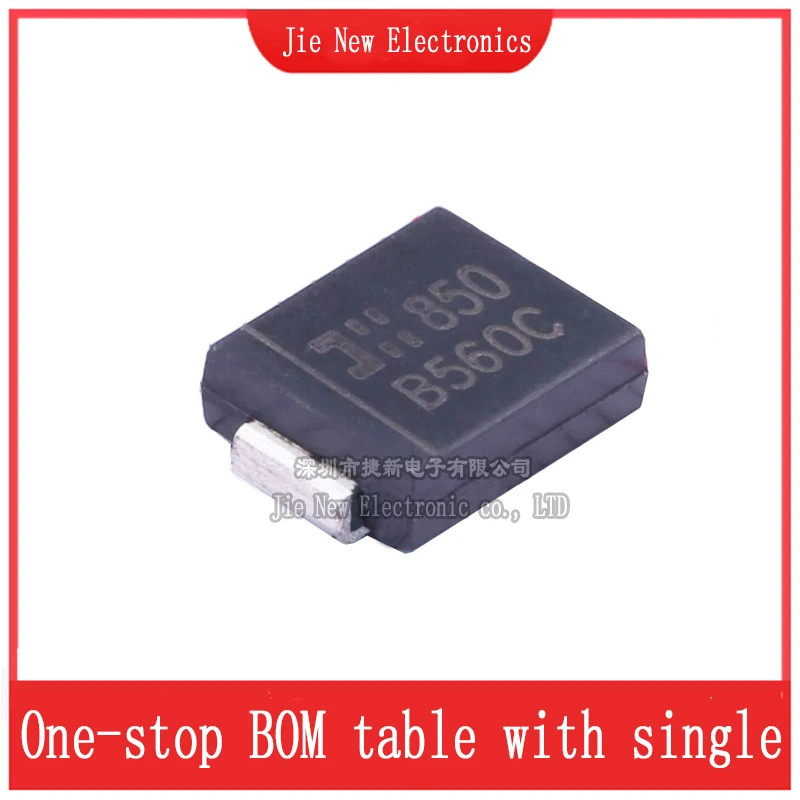 SMC(DO-214AB) B520C-13-F B530C-13-F B540C-13-F B550C-13-F B560C-13-F, B560C, B550C, B540C, B530C, B520C, SMD 쇼트키 다이오드, 50 개