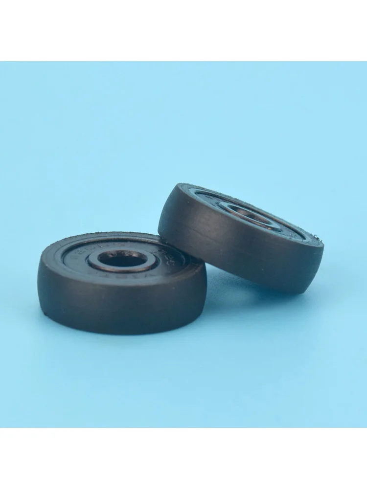 8Pcs 6x23x7mm Ball Bread Rubber Coated Cam Bearing Pulley Silent Wear-Resistant Guide Wheel Small Wheel Outer Diameter 23mm