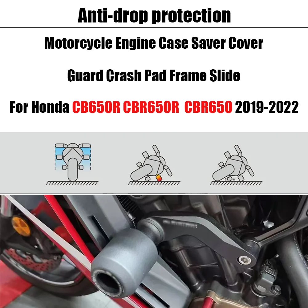 

Motorcycle Engine Case Saver Cover Guard Crash Pad Frame Slide For Honda CB650R CBR650R CB CBR 650 R 650R CBR650 2019-2022