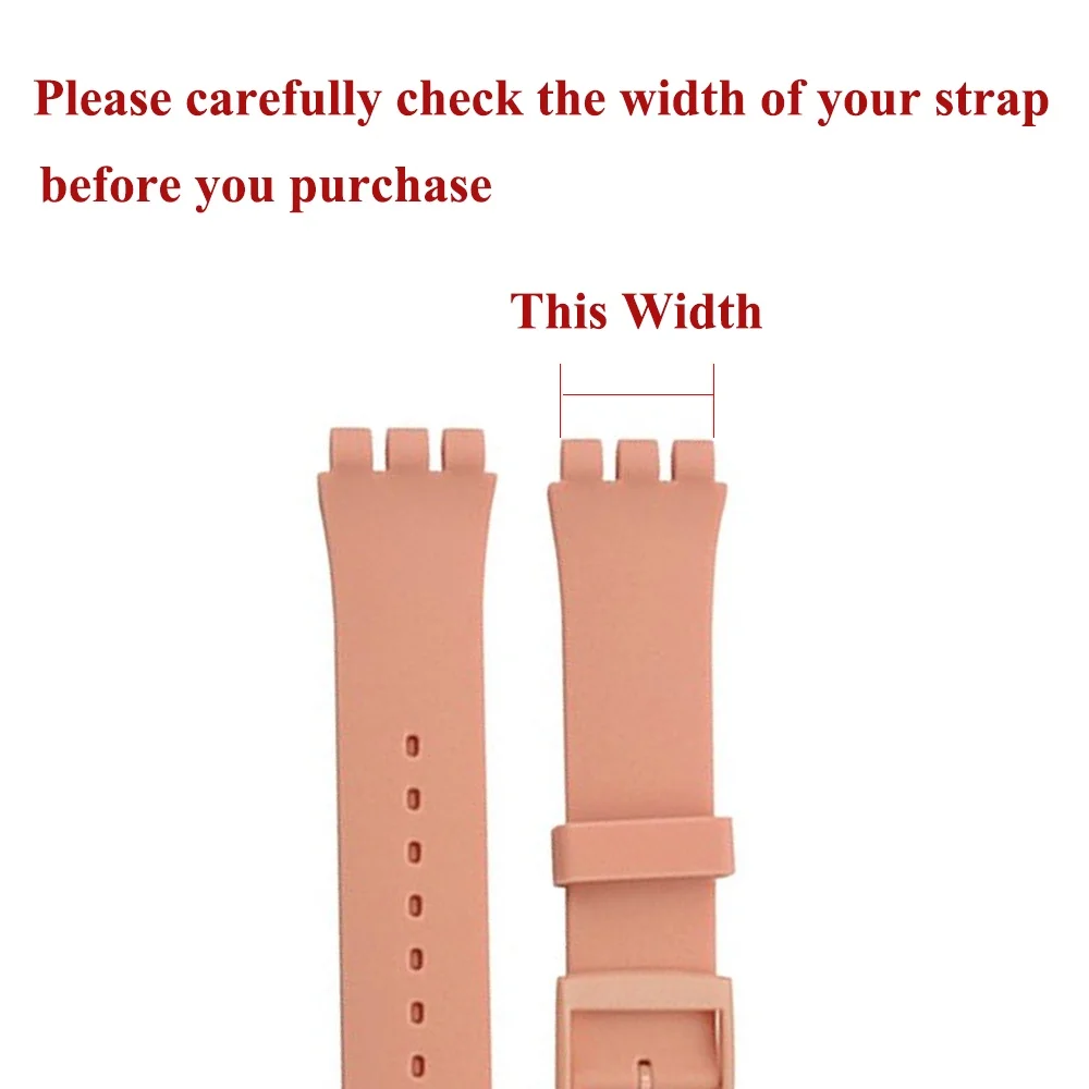 Colorful Silicome Watch Band Strap for Swatch Watchband Rubber Wristband Bracelet  Accessories 16mm 17mm 19mm 20mm Replacement