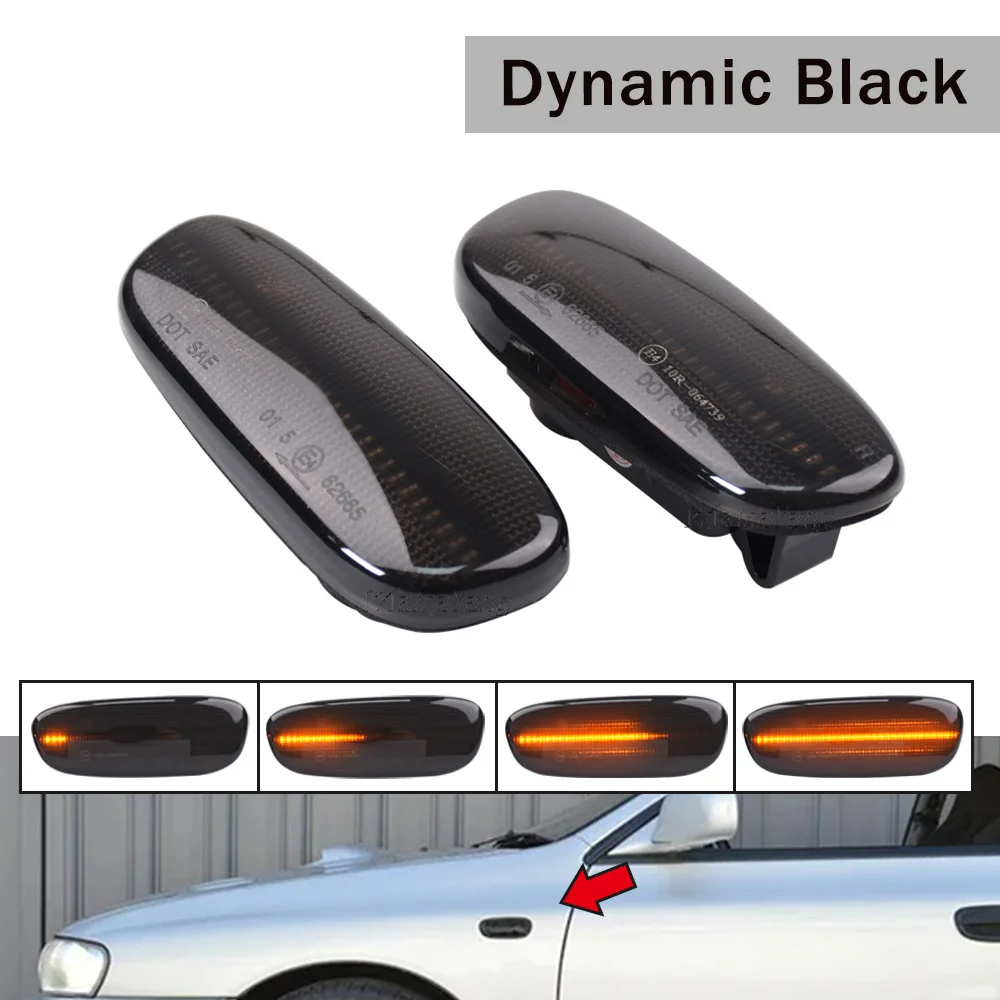 سيارة الجبهة LED ديناميكية بدوره إشارة الجانب ماركر ضوء الحاجز مصباح الوامض المتسلسل لسوبارو امبريزا GC GM GF 1993-2001