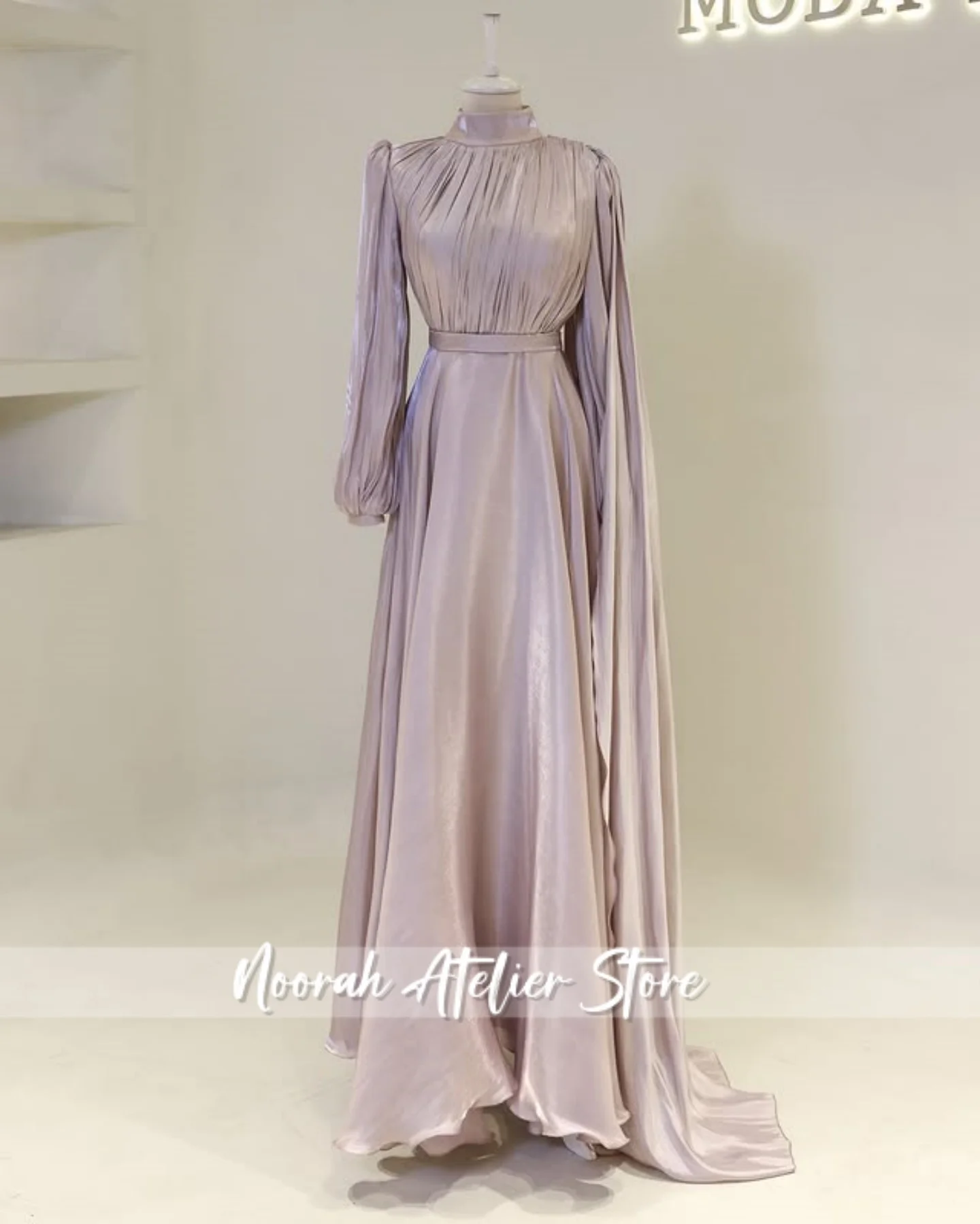 فساتين سهرة فاخرة إسلامية أنيقة باللون الأرجواني H N المملكة العربية السعودية 2025 ثوب زفاف إسلامي لامع فساتين طويلة مخصصة