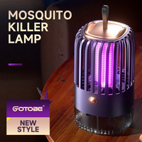2025 New Electric Shock Mosquito Killer Lamp UV Light USB Charging Mute Trap Flies Bug Zapper Repellent Anti Mosquito Light