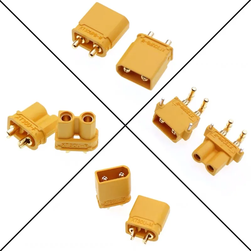 XT30U XT30UPB Lithium Battery Model airplane plug XT30PW XT Male Female Electric controlled motor connector plug