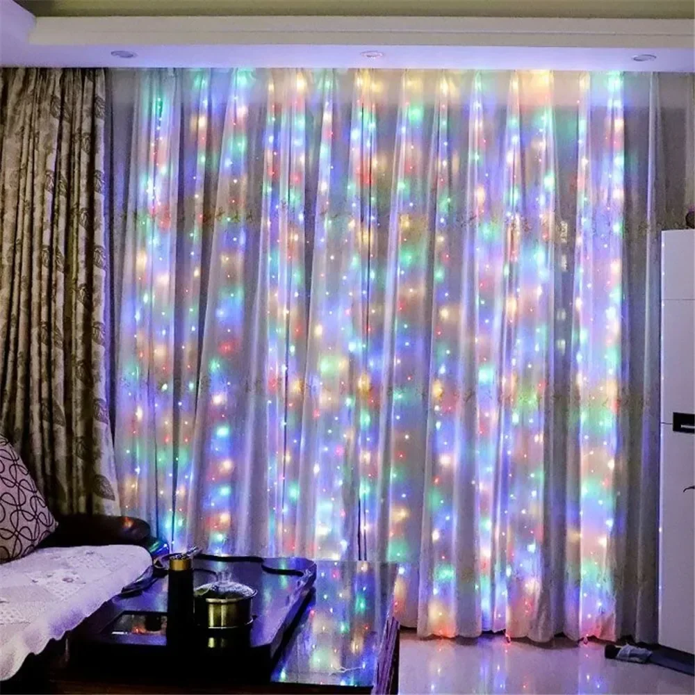 Halloween Battery Power LED Curtain Fairy Light String 3/6M Outdoor Bedroom Christmas Valentine's Day Autumn Home Decor