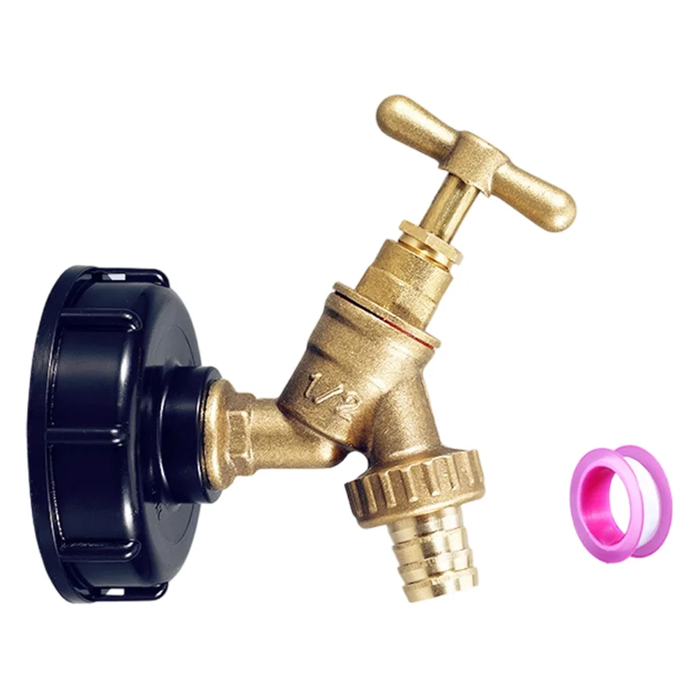 12 Inch 15mm Brass Tap Valve for IBC Buckets Resistant Accessory For Durable and Weather Resistant Outdoor Faucet