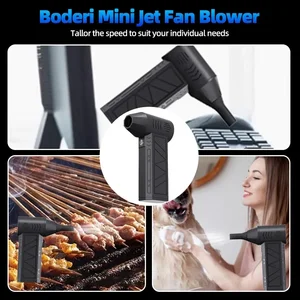 130000 RPM Mini Turbo Jet Fan Electric Air Settlement Wind Speed Adjustable Turbo Violent Fan Rechargeable with Light Cleaning 10 Main Speed Sales - №2