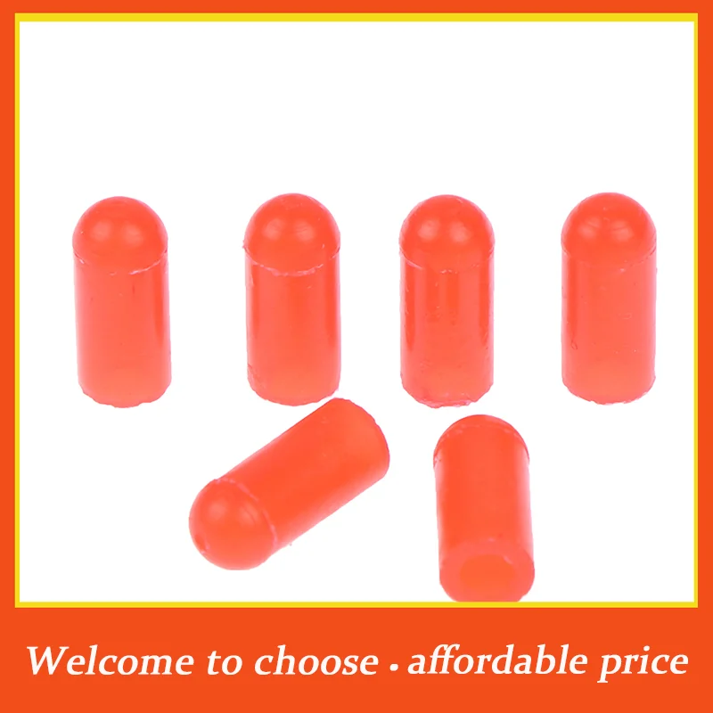 。New 10PCS 13mm Syringe Sealing Test Tube End Cap Food Grade Silicone Rubber Needle Cover Temperature resistance: -40℃ ~ +250℃