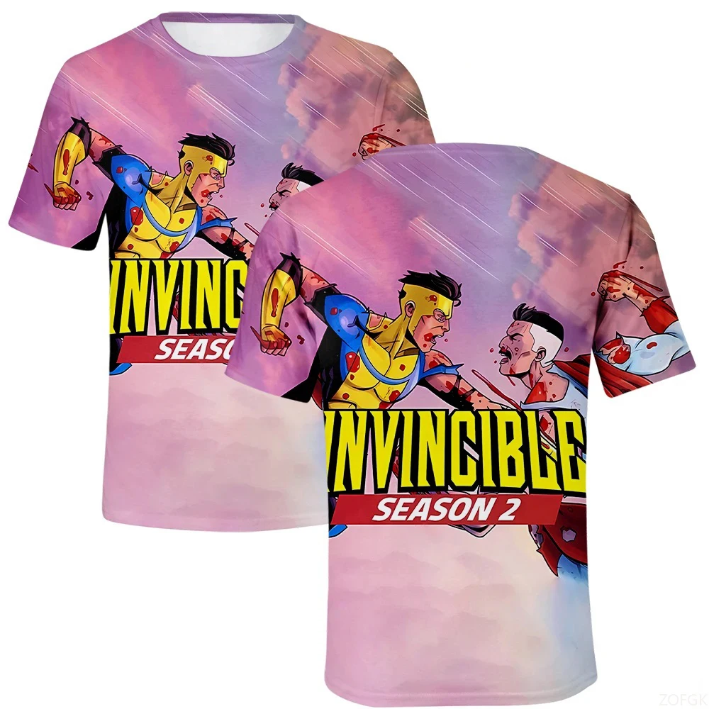 Anime Invincible 3D Printed Summer T-Shirts Men Women Casual Fashion Oversized Short Sleeve T Shirt Kids Tees Tops Man Clothing