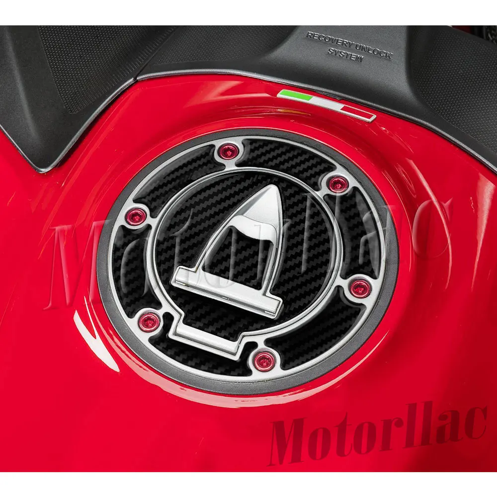 Tapa de tanque de combustible de motocicleta de fibra de carbono 3D, pegatina, accesorios de calcomanía para DUCATI Multistrada 950 1200 1260 S V2