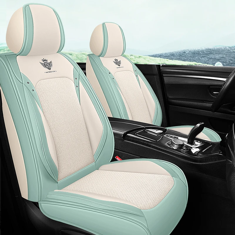 

Five-Seat Car Seat Covers Ice Rattan Covered Stylish Durable Universal Fit for Most Vehicles