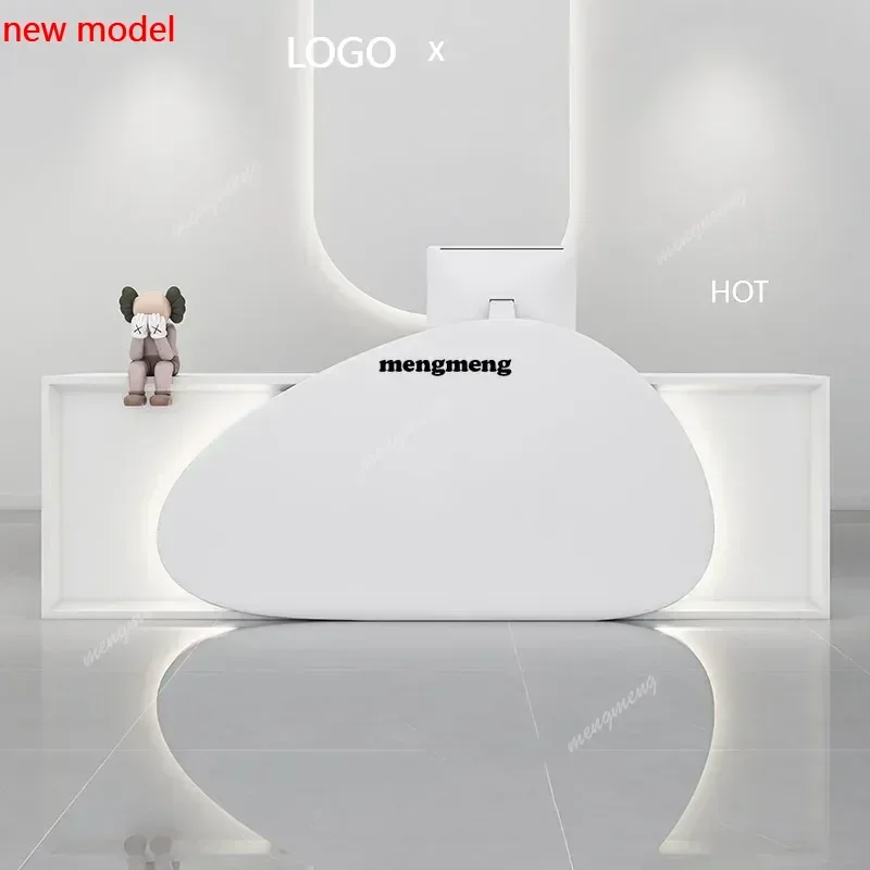 

H132 Офисная стойка-касса для магазина, бара, розничной торговли, минималистичный модный прилавок-подиум, стойка для регистрации, модный стенд-пюпитр