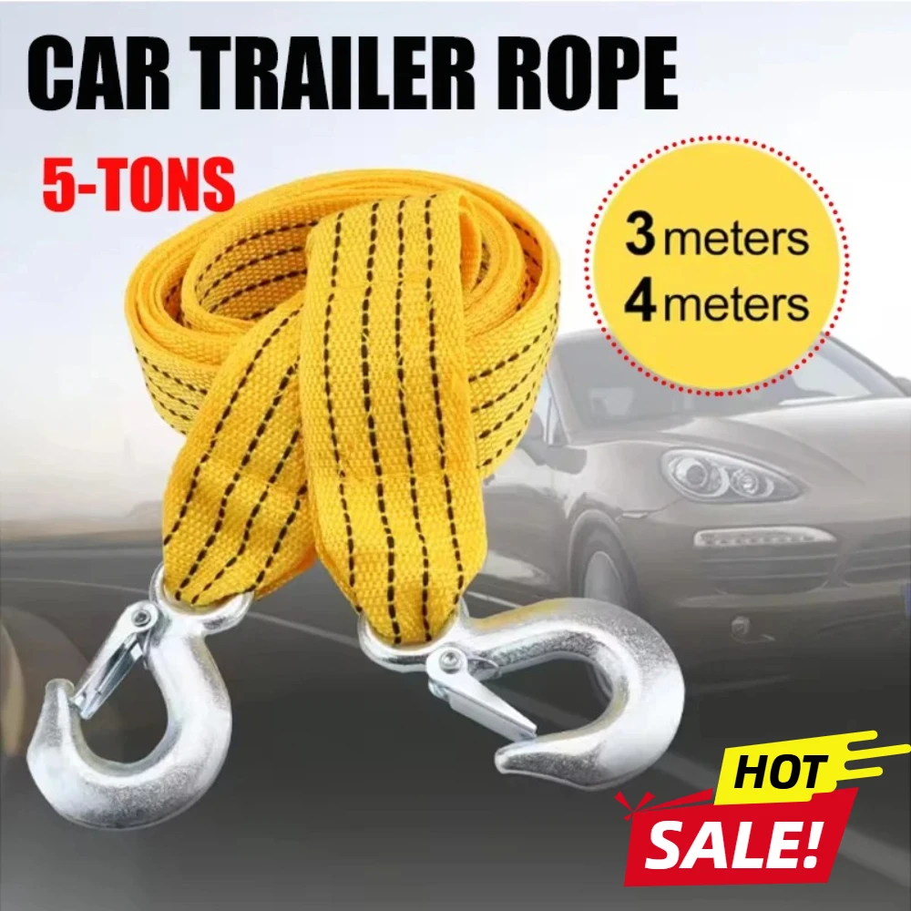 

3/4 м автомобильный буксирный трос, нейлоновые тянущие ремни, уличный аварийный флуоресцентный утолщенный буксирный трос, автомобильные аксессуары